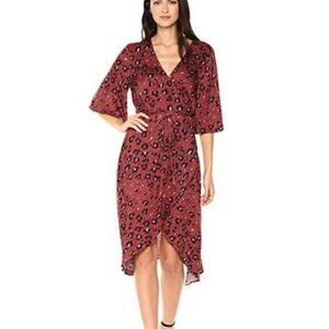 Somedays Lovin Womens into The Wild Printed Wrap Dress, Leopard, Size XS